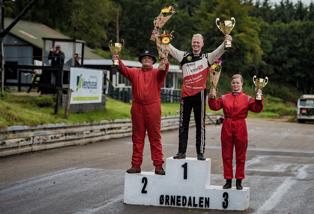 Ulrik Linnemann på 1. pladsen ved 2. afdeling af DM på Ørnedalsbanen i Sæby